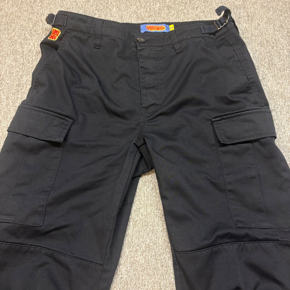 Empyre Mens Black Cargo Pants Tactical Skate Streetwear Size 30 Baggy